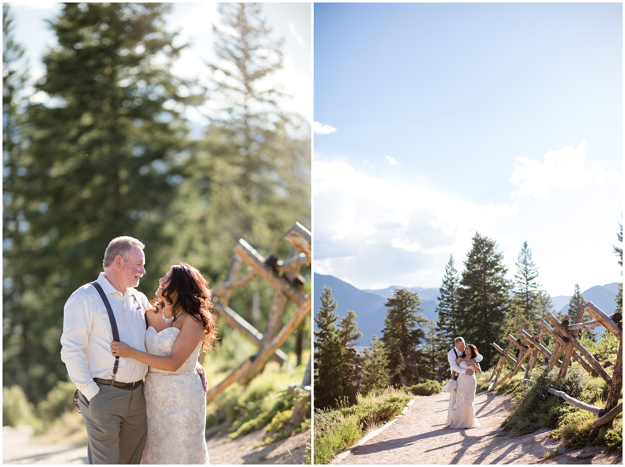 Couple holds one another during portraits with a Sapphire Point wedding photographer.