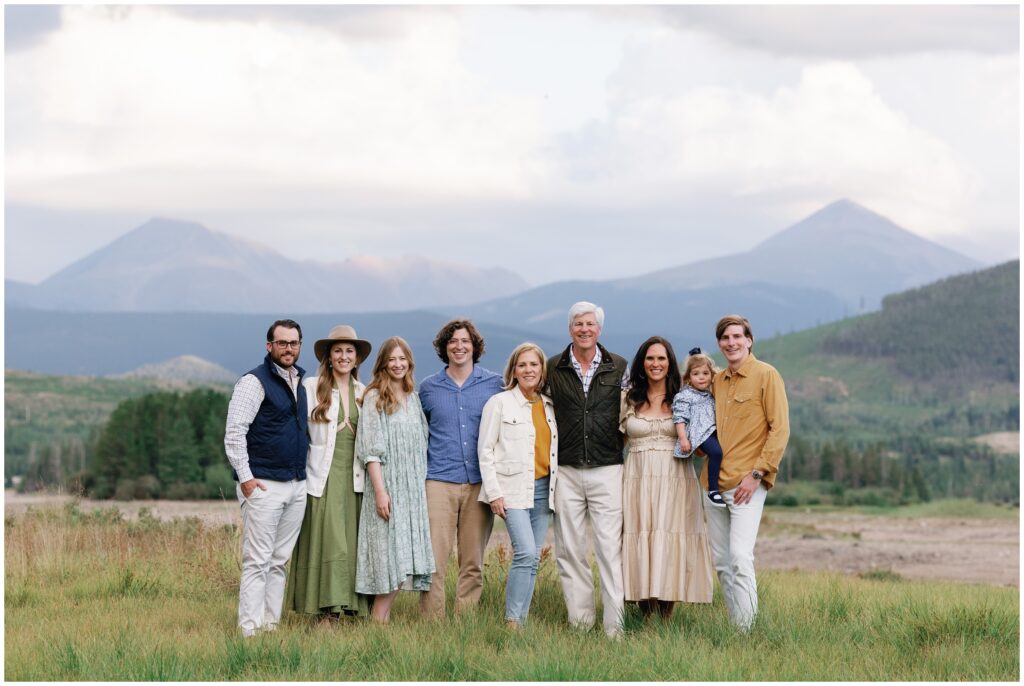 Family session with Frisco mountains 